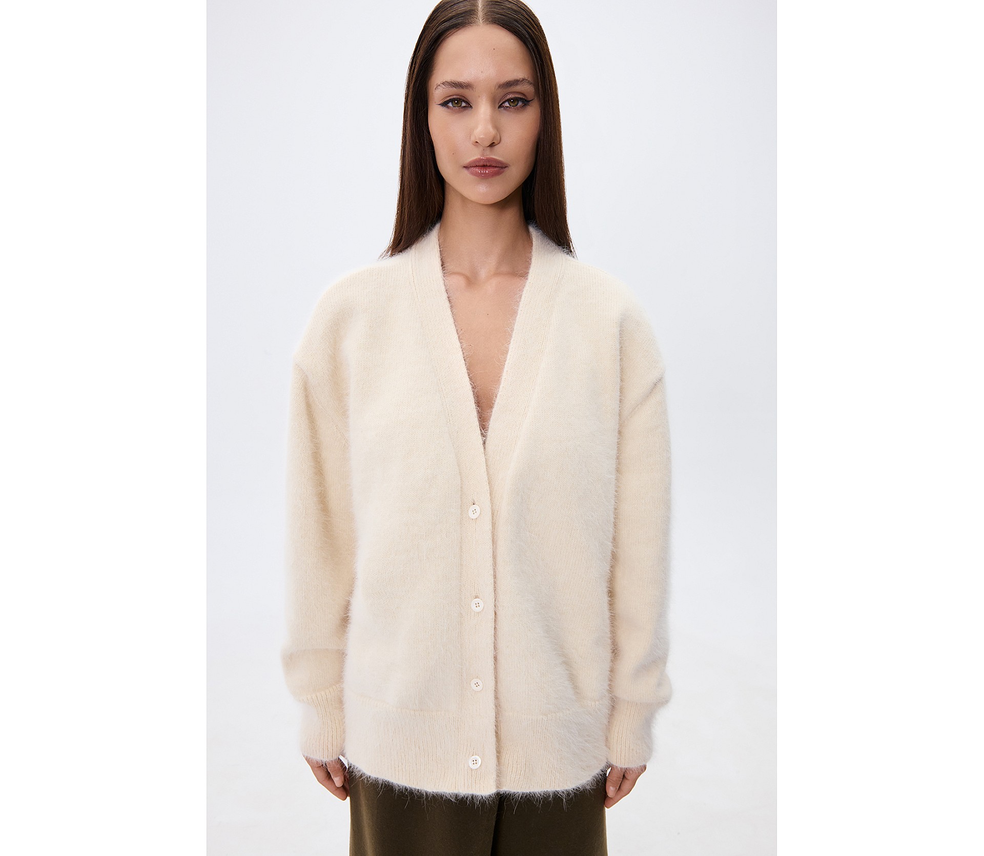 КАРДИГАН НА ҐУДЗИКАХ З ДОДАВАННЯМ АНГОРИ 