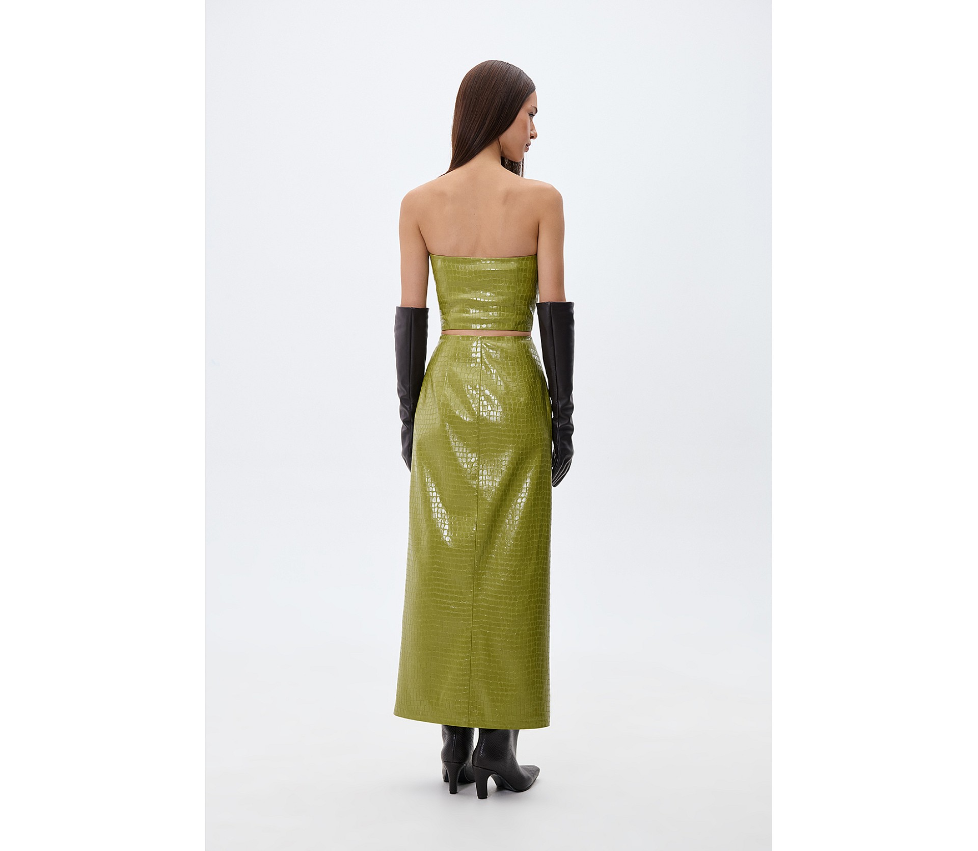 СПІДНИЦЯ МАКСІ З ЕФЕКТОМ КРОКОДИЛА 