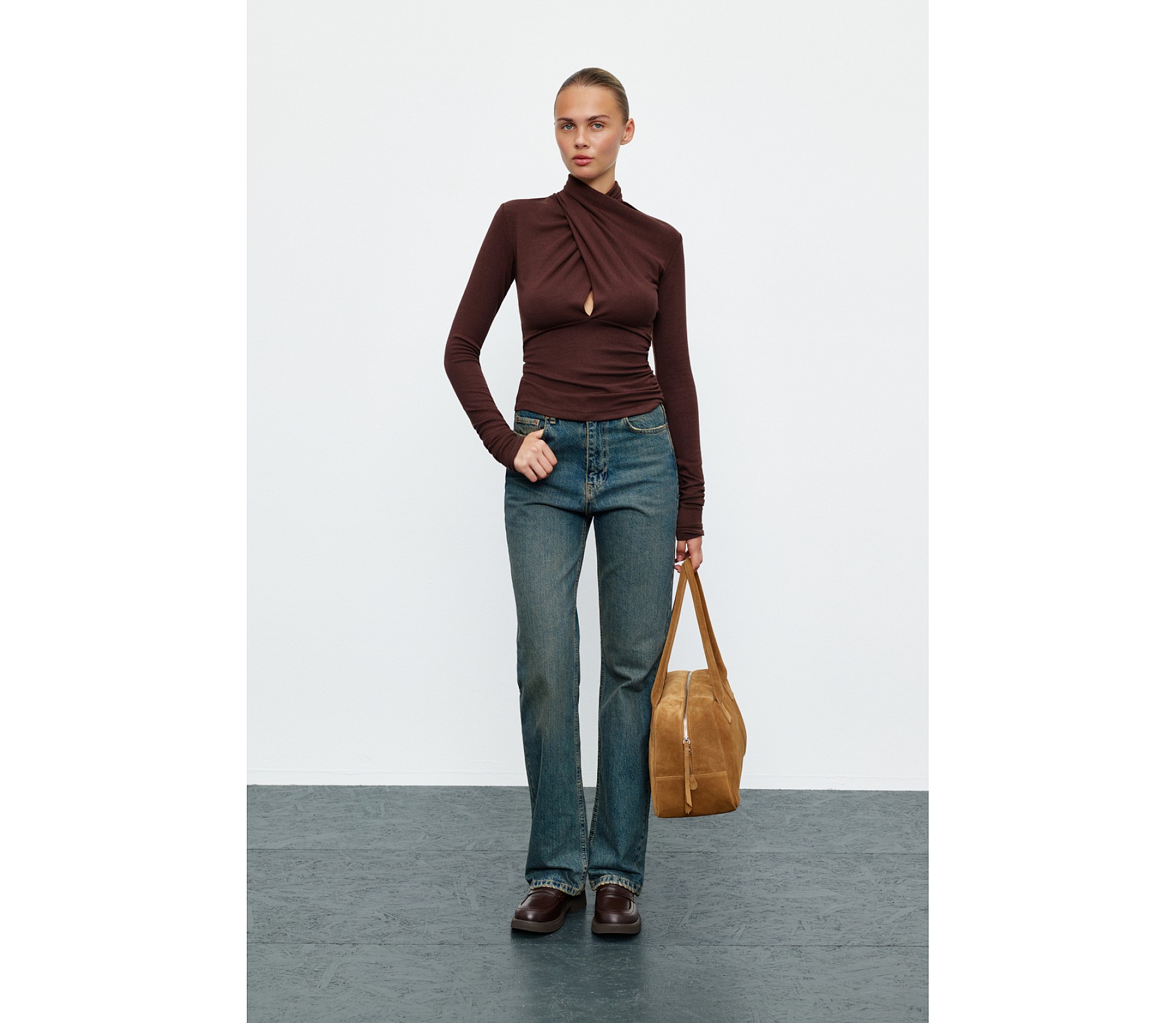 ТОП ДРАПІРОВАНИЙ З ВИСОКОЮ ГОРЛОВИНОЮ