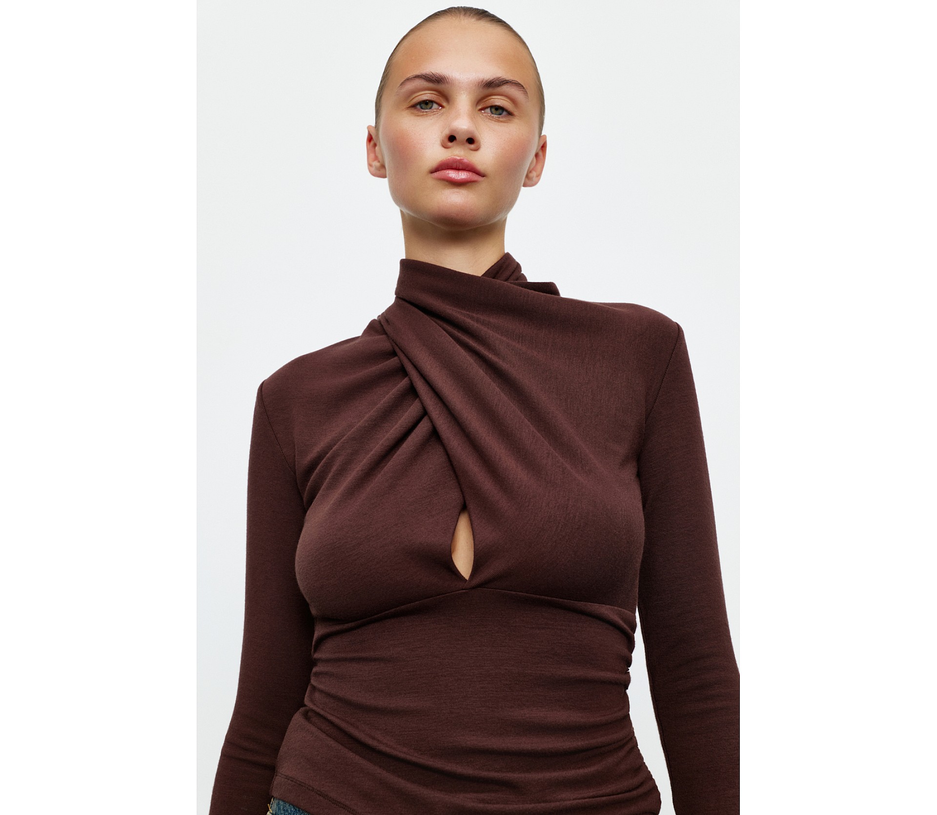 ТОП ДРАПІРОВАНИЙ З ВИСОКОЮ ГОРЛОВИНОЮ