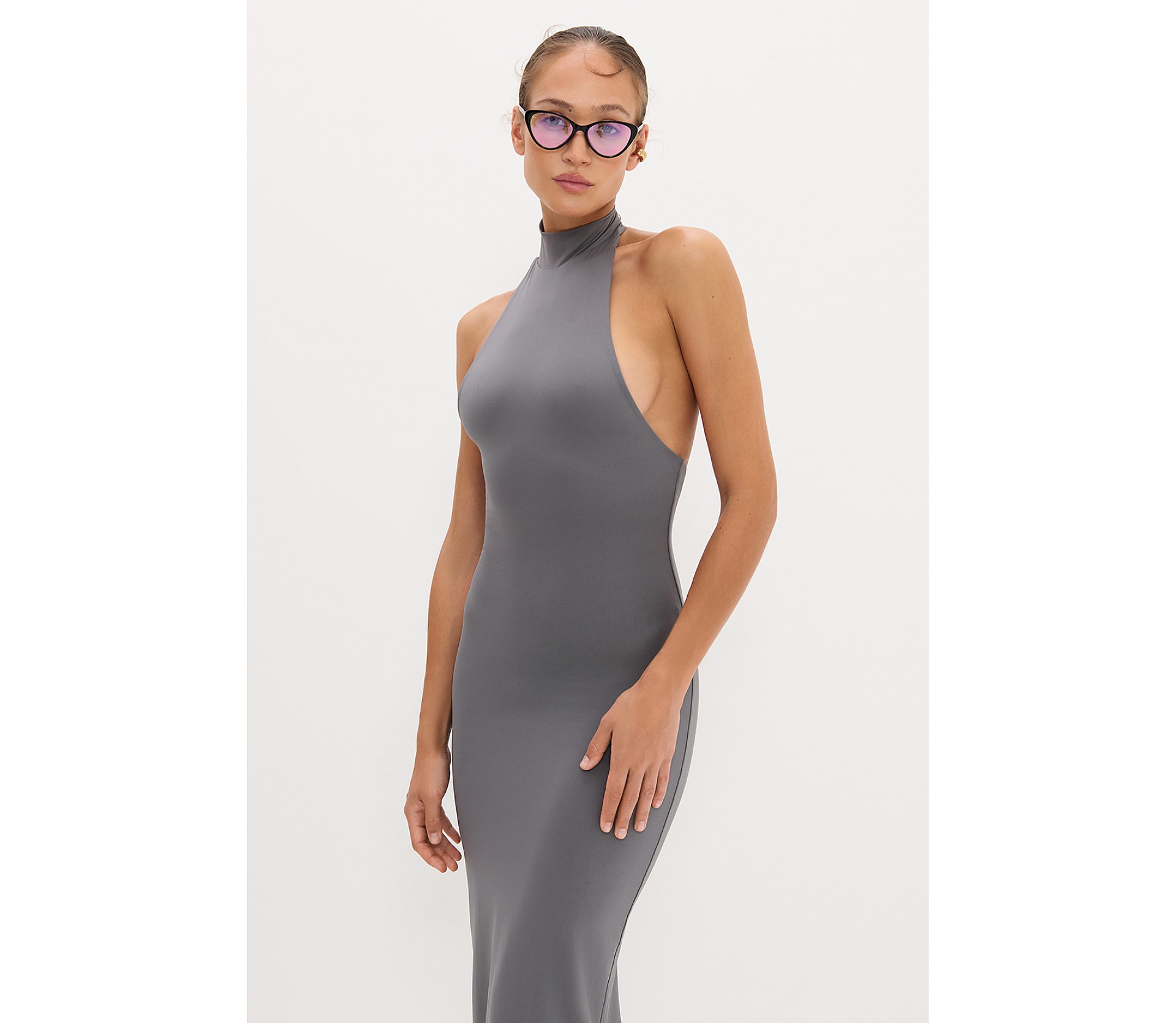 СУКНЯ МАКСІ З КОМІРОМ ХАЛТЕР