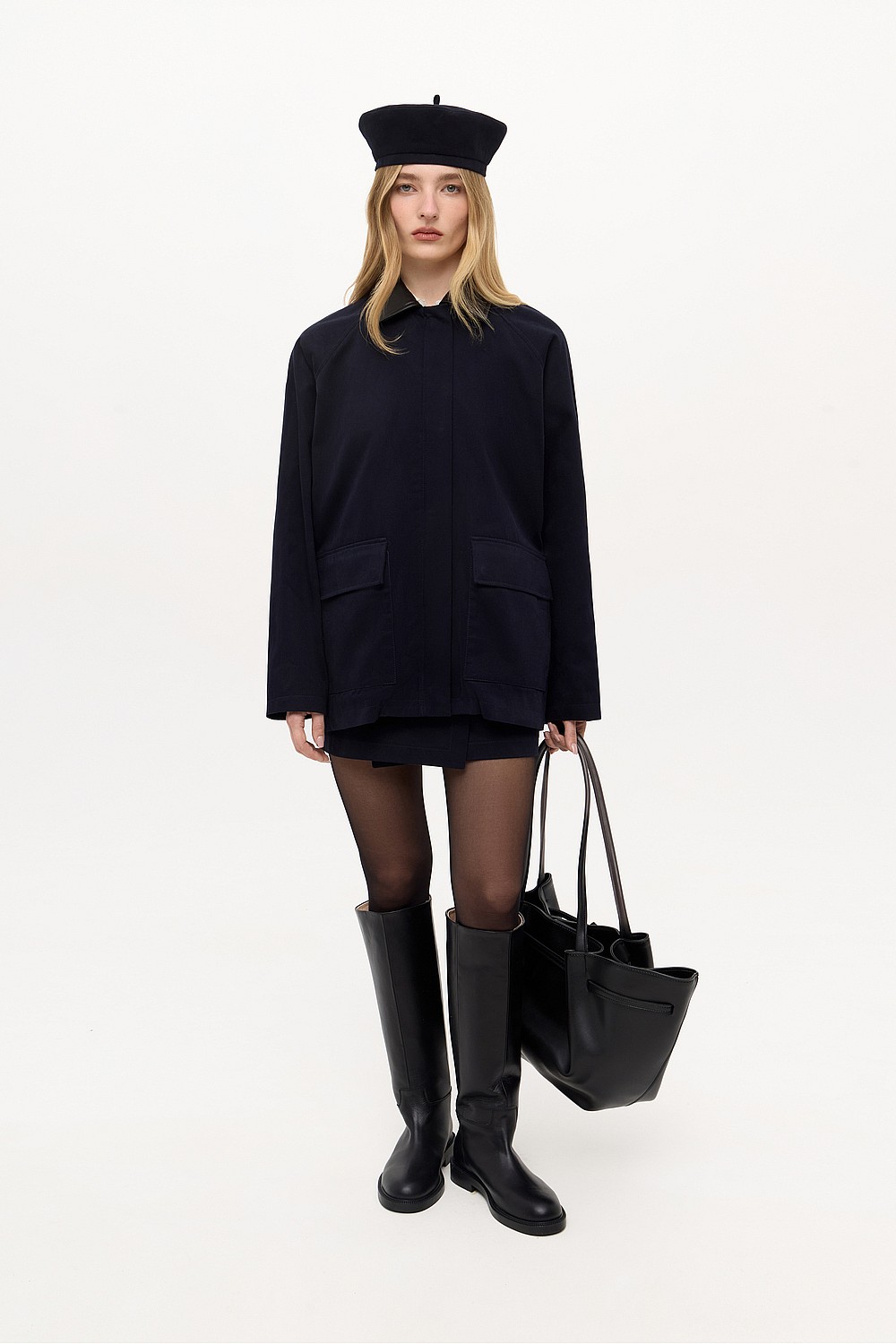 КУРТКА З КОНТРАСТНИМ КОМІРОМ