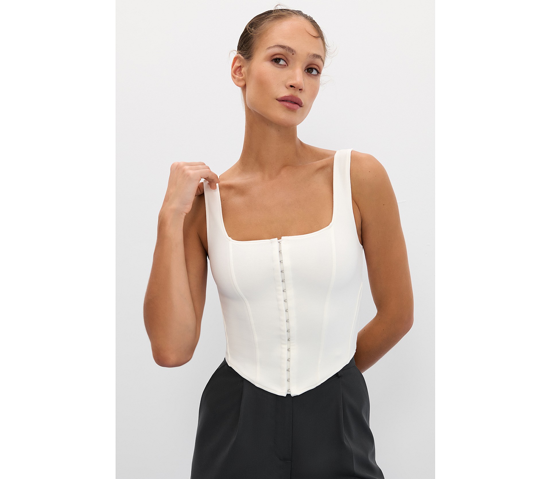 КОРСЕТ ІЗ ЗАСТІБКАМИ СПЕРЕДУ