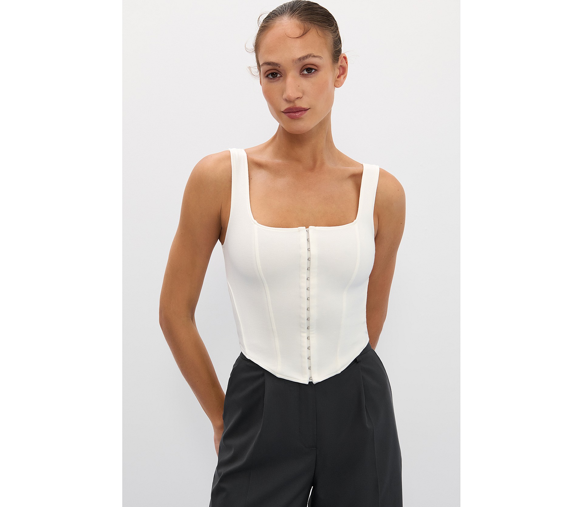 КОРСЕТ ІЗ ЗАСТІБКАМИ СПЕРЕДУ