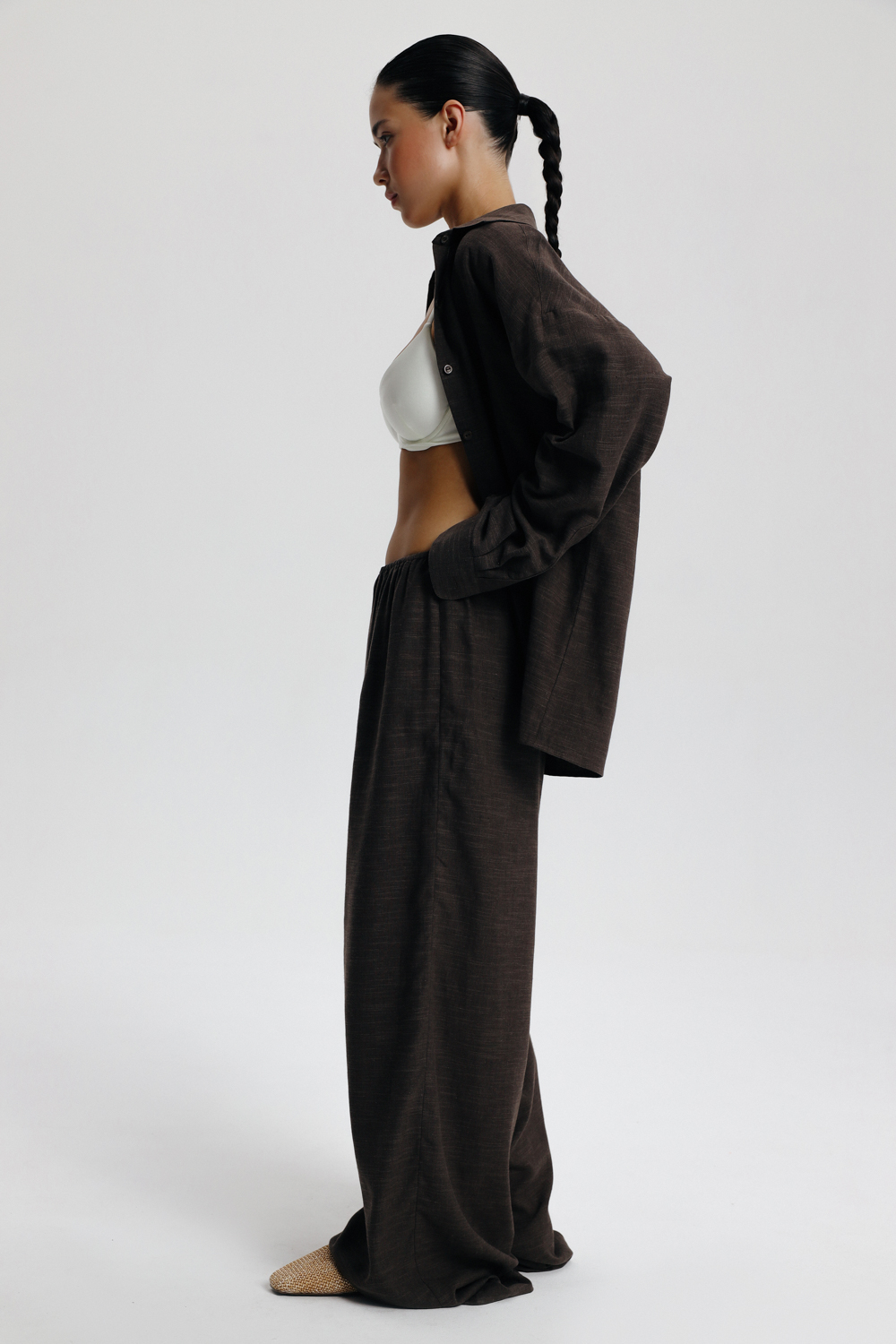 ШТАНИ З ДОДАВАННЯМ ЛЬОНУ