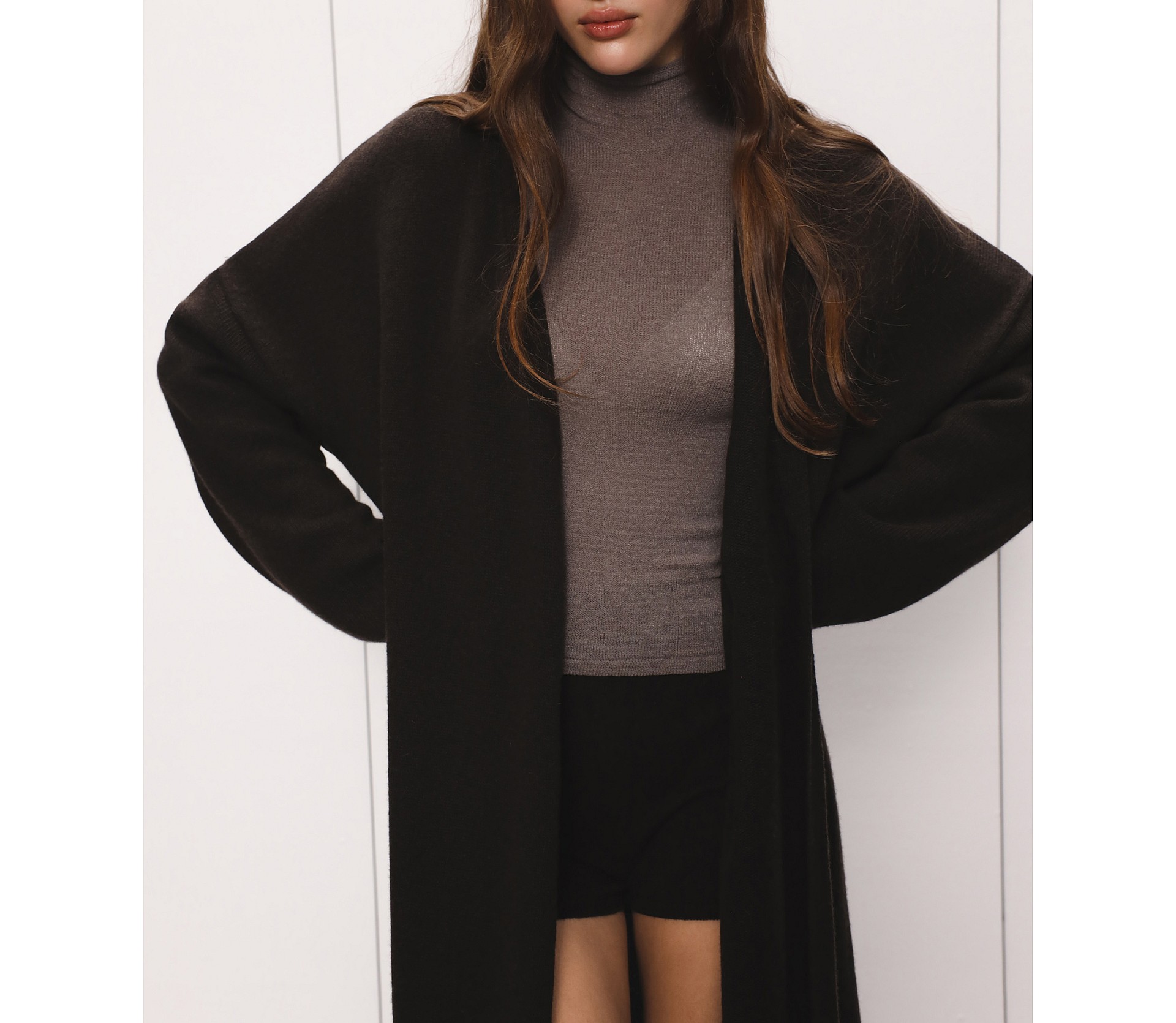 КАРДИГАН МАКСІ ІЗ ДОДАВАННЯМ ВОВНИ ЯГНЯТИ