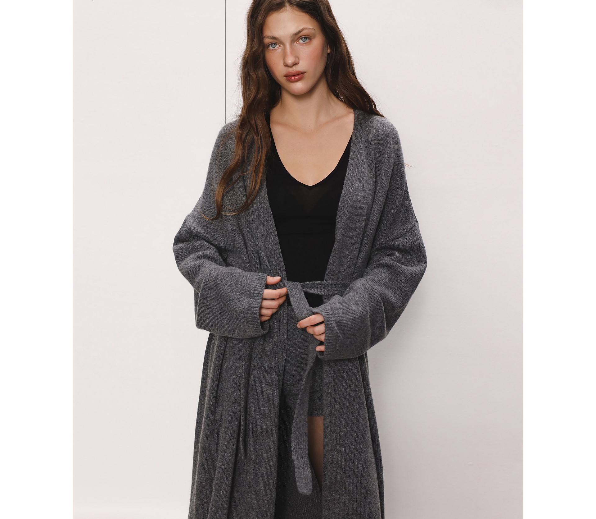 КАРДИГАН МАКСІ ІЗ ДОДАВАННЯМ ВОВНИ ЯГНЯТИ