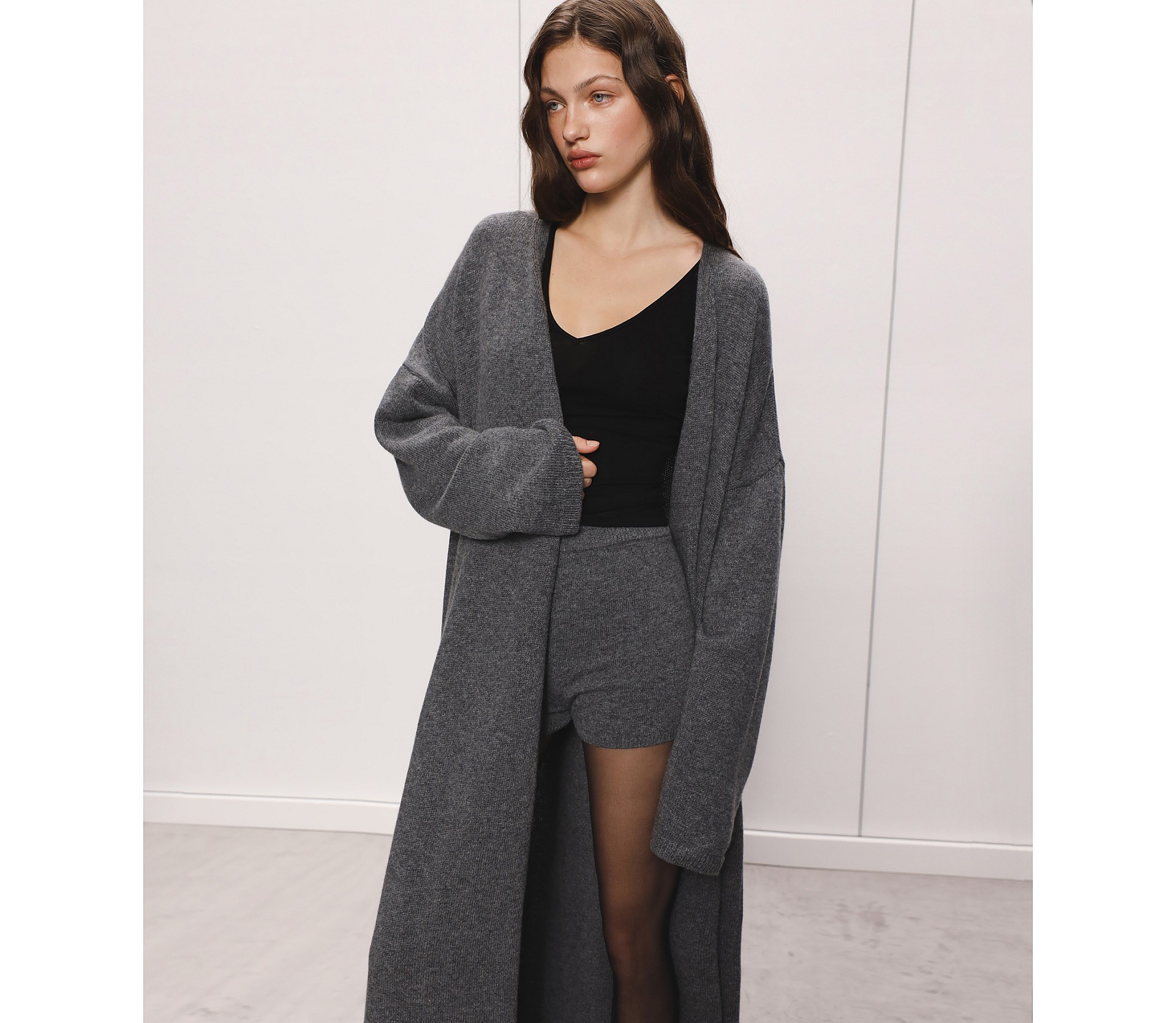 КАРДИГАН МАКСІ ІЗ ДОДАВАННЯМ ВОВНИ ЯГНЯТИ