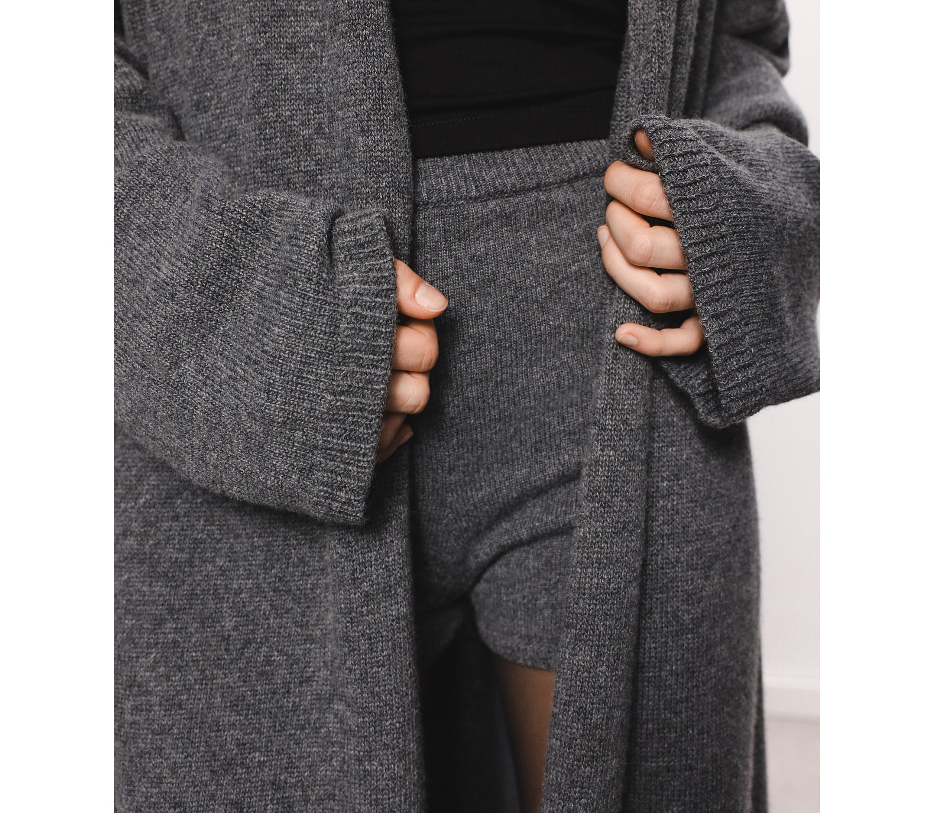 КАРДИГАН МАКСІ ІЗ ДОДАВАННЯМ ВОВНИ ЯГНЯТИ