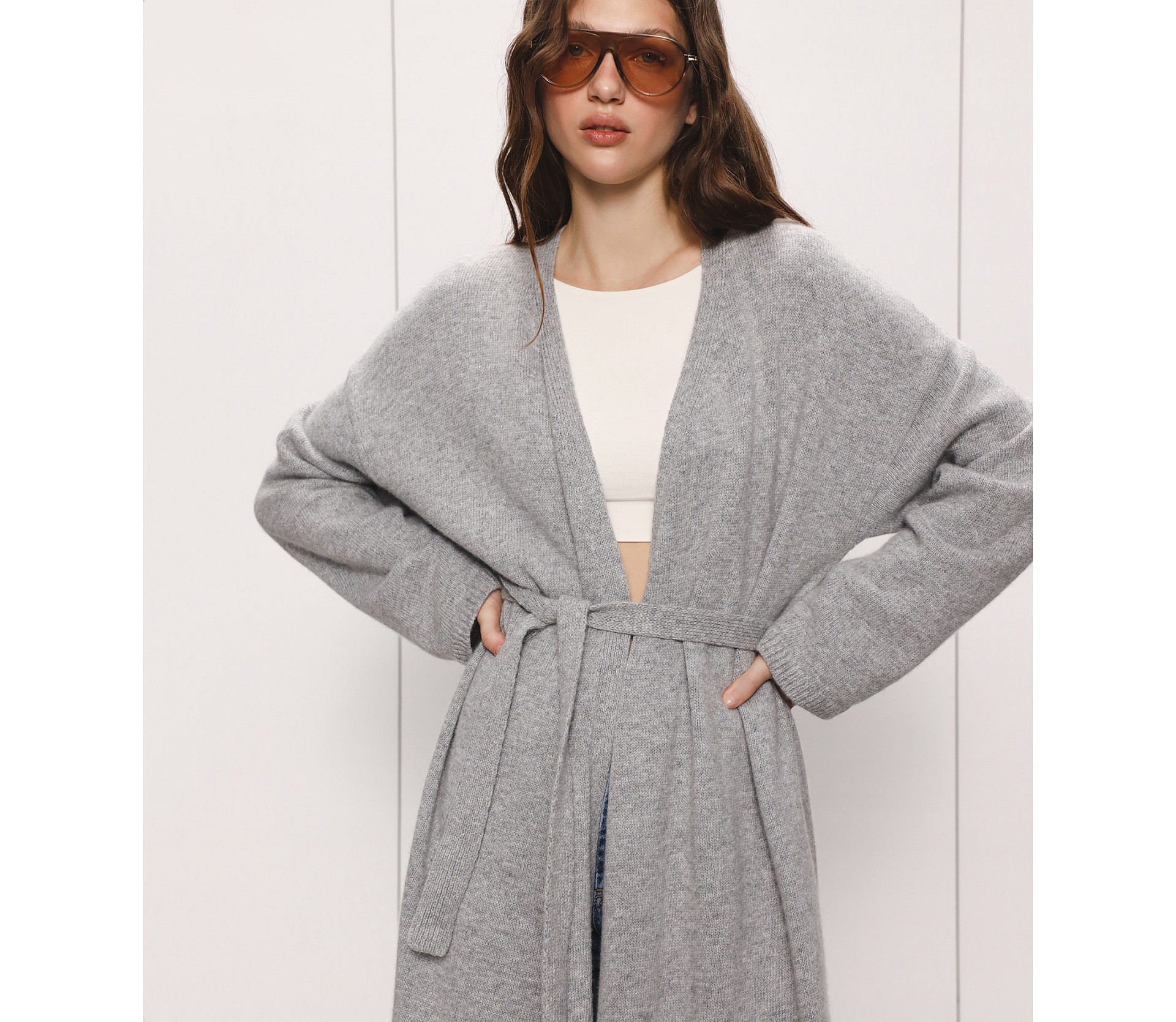 КАРДИГАН МАКСІ ІЗ ДОДАВАННЯМ ВОВНИ ЯГНЯТИ