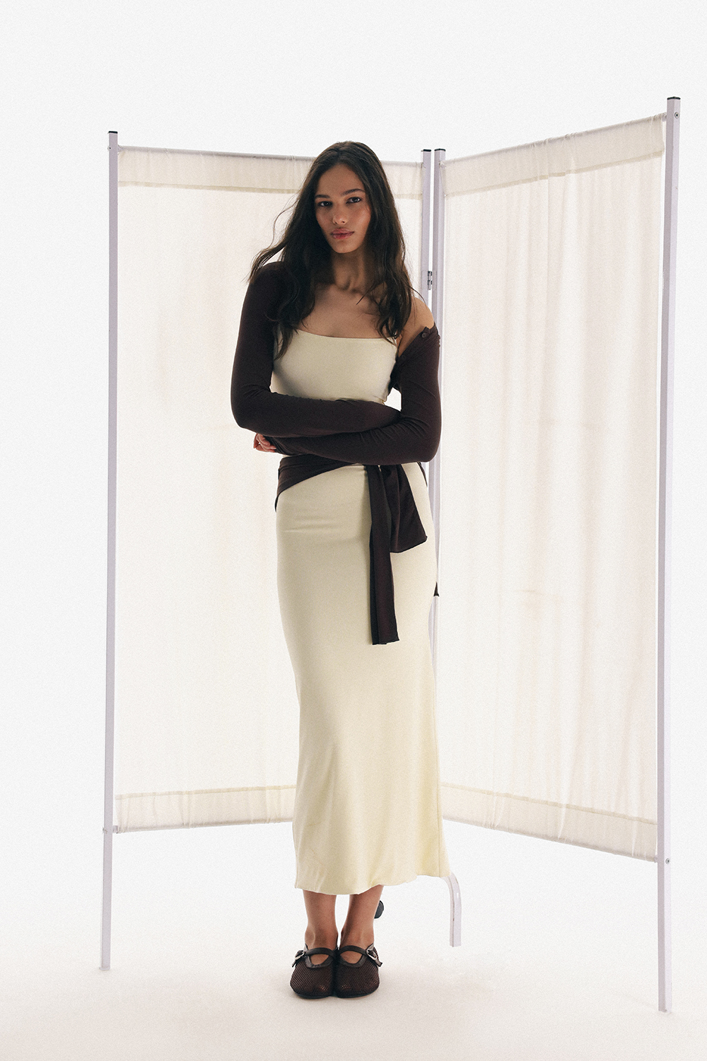 СУКНЯ МАКСІ НА ТОНКИХ БРЕТЕЛЯХ