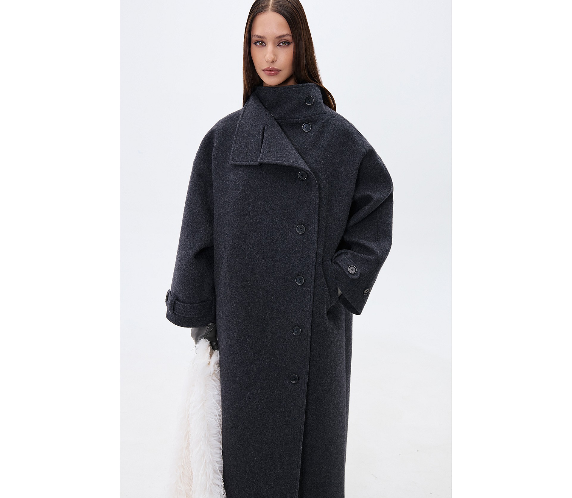 ПАЛЬТО МАКСІ З КОМІРОМ-СТІЙКОЮ