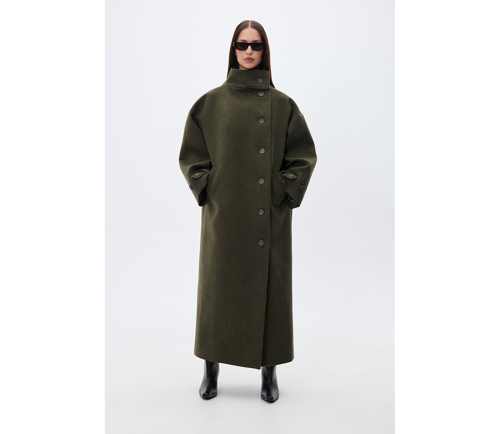 ПАЛЬТО МАКСІ З КОМІРОМ-СТІЙКОЮ