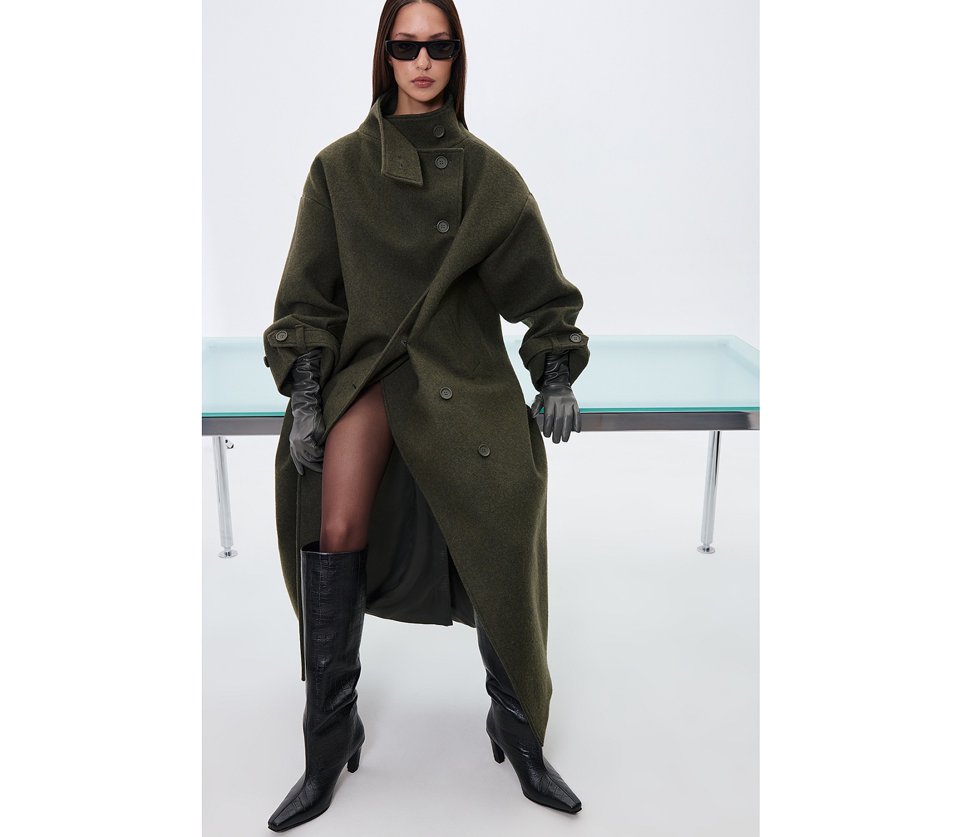 ПАЛЬТО МАКСІ З КОМІРОМ-СТІЙКОЮ